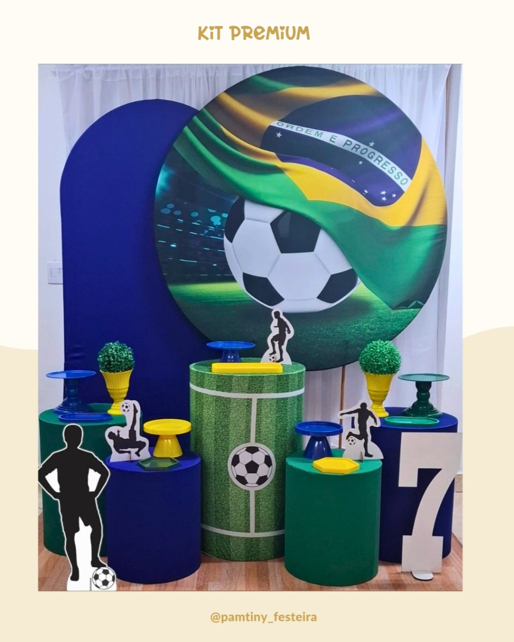 Kit Premium Futebol  Brasil - Pamtiny Festeira 