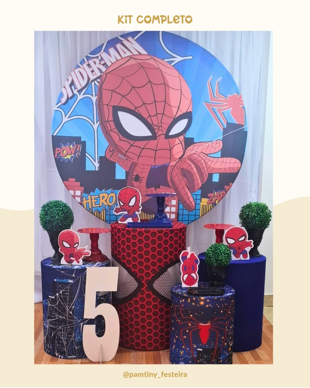 Kit Completo Homem Aranha Cut - Pamtiny Festeira 