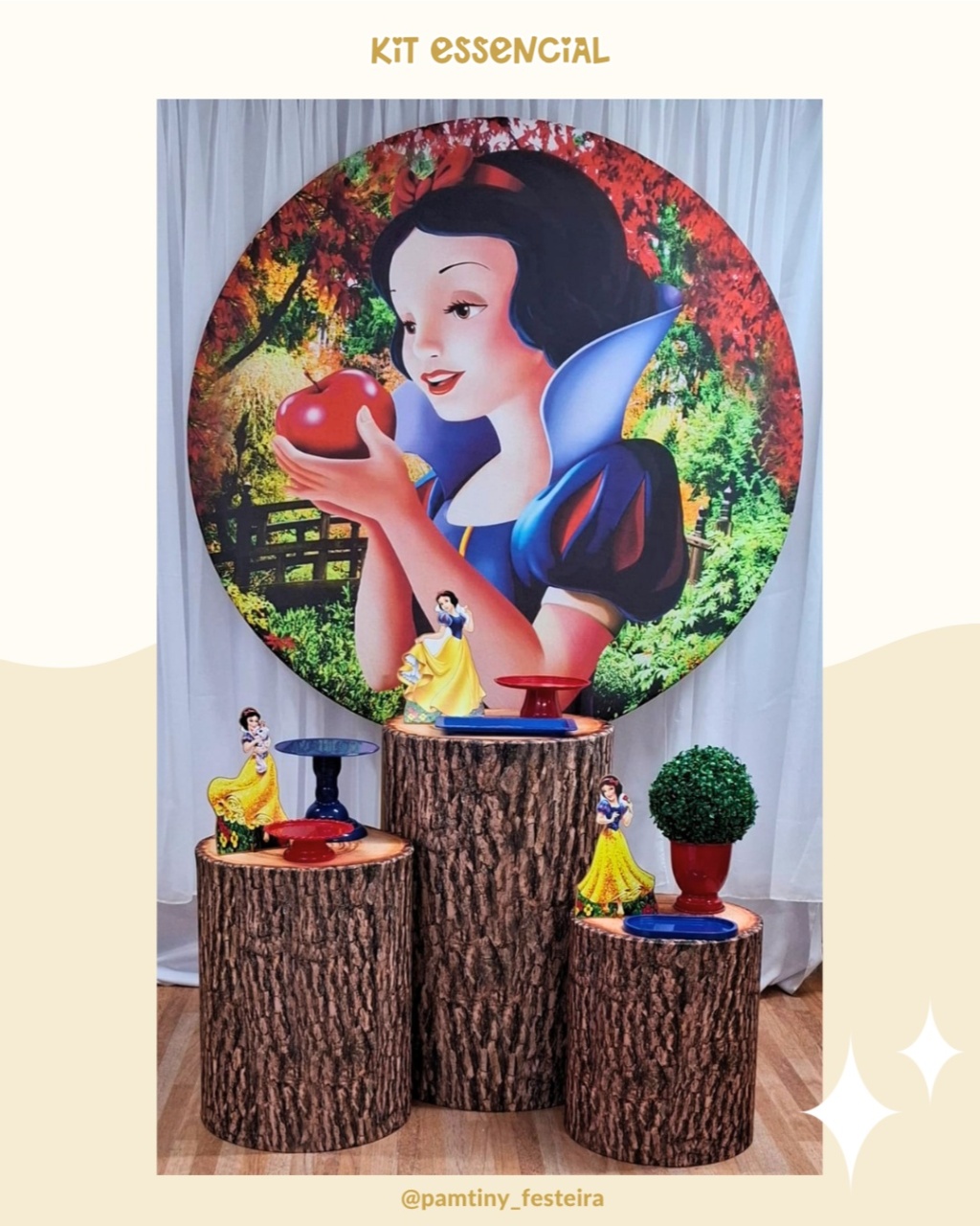 Kit  Essencial Branca de Neve  ( Coleção Classicos) - Pamtiny Festeira 