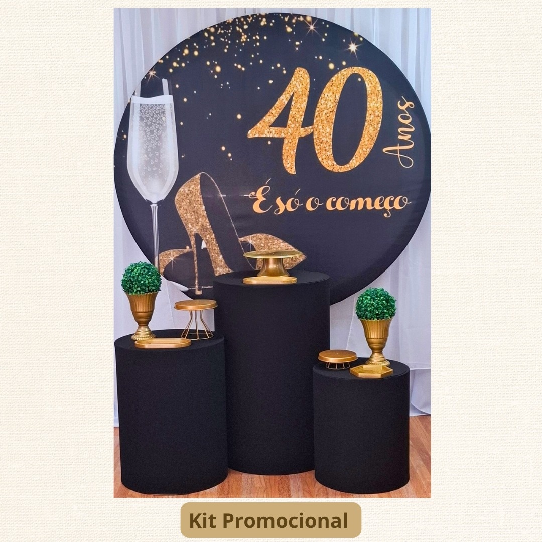 Kit Promocional 40 É Só O Começo - Pamtiny Festeira 