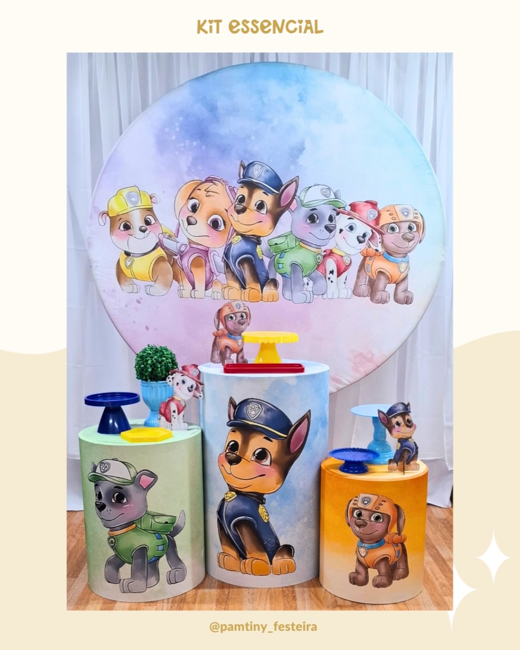 Kit Essencial  Patrulha Canina Candy - Pamtiny Festeira 