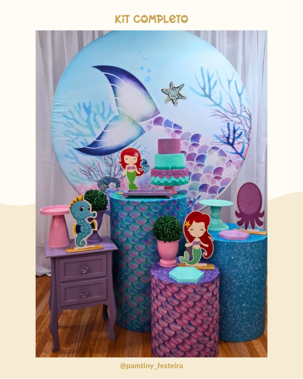 Kit Completo Sereia - Pamtiny Festeira 