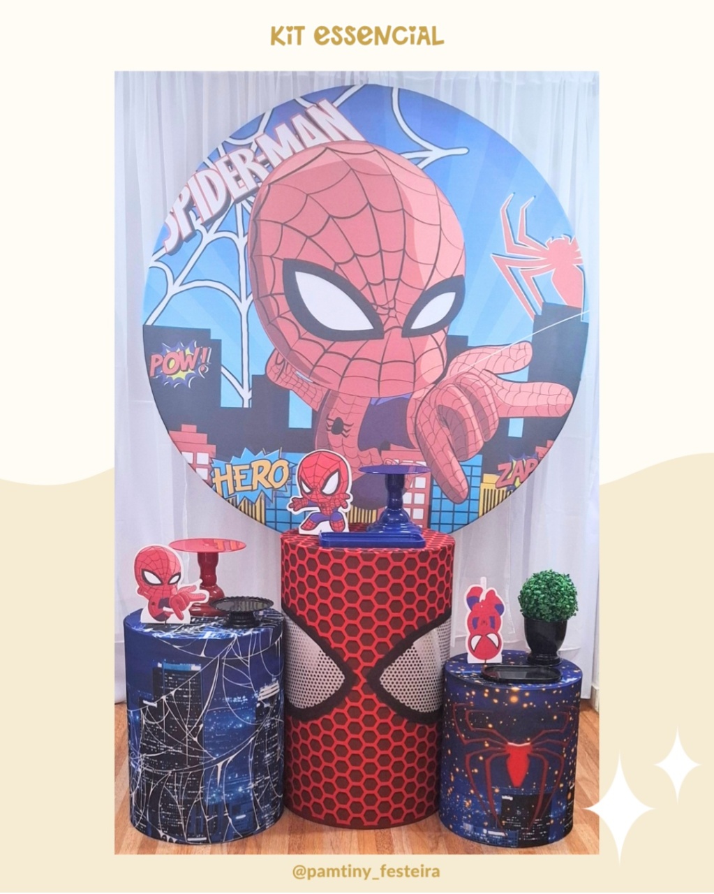 Kit Essencial Homem Aranha Cut - Pamtiny Festeira 