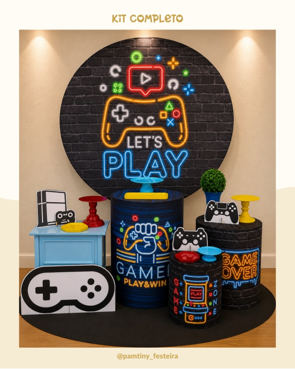 Kit Completo Videogame - Pamtiny Festeira 