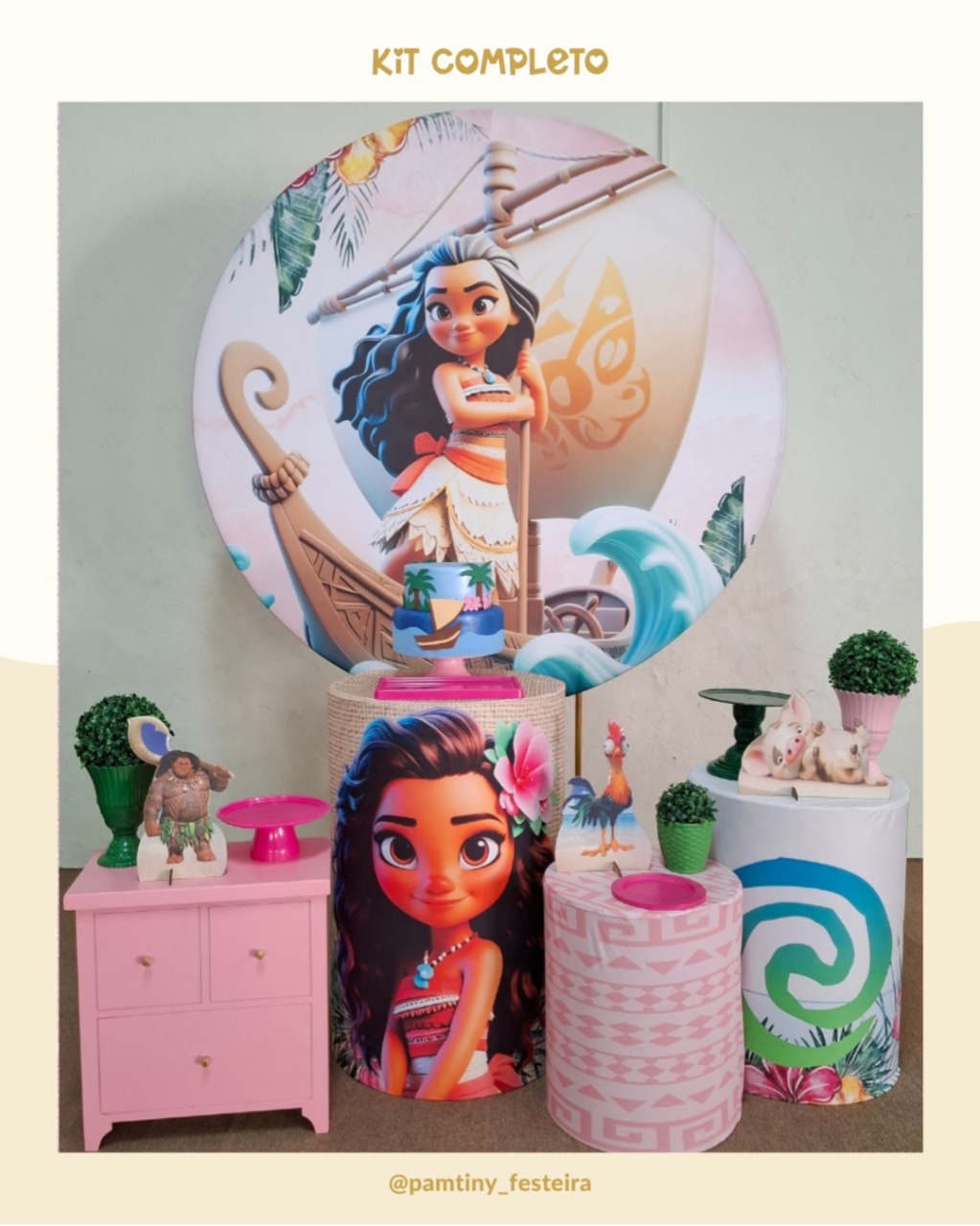 Kit Completo Moana - Pamtiny Festeira 