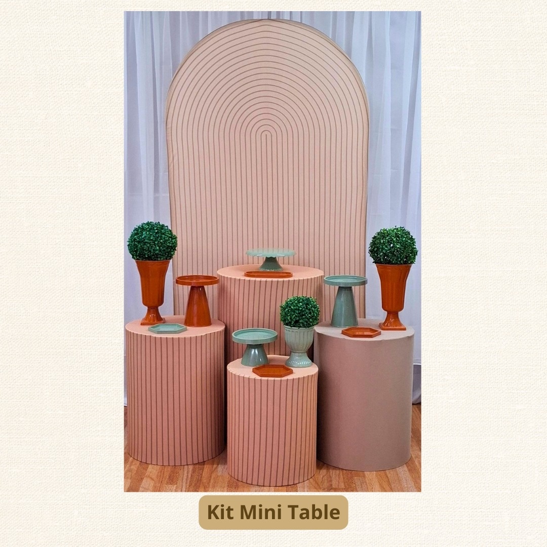 Kit Mini Table Verde E Terracota  Romano    - Pamtiny Festeira 