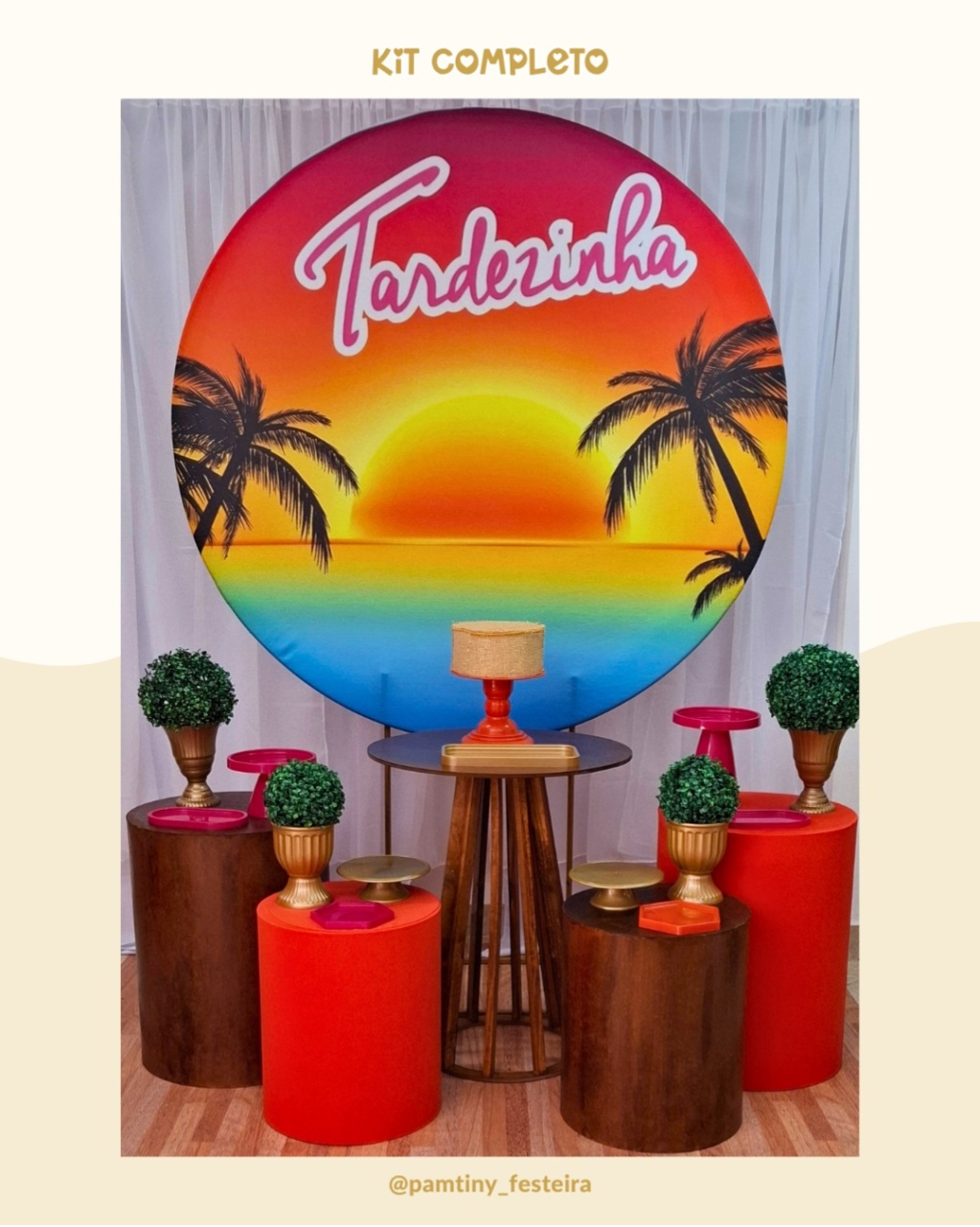 Kit Completo Tardezinha Rustico - Pamtiny Festeira 