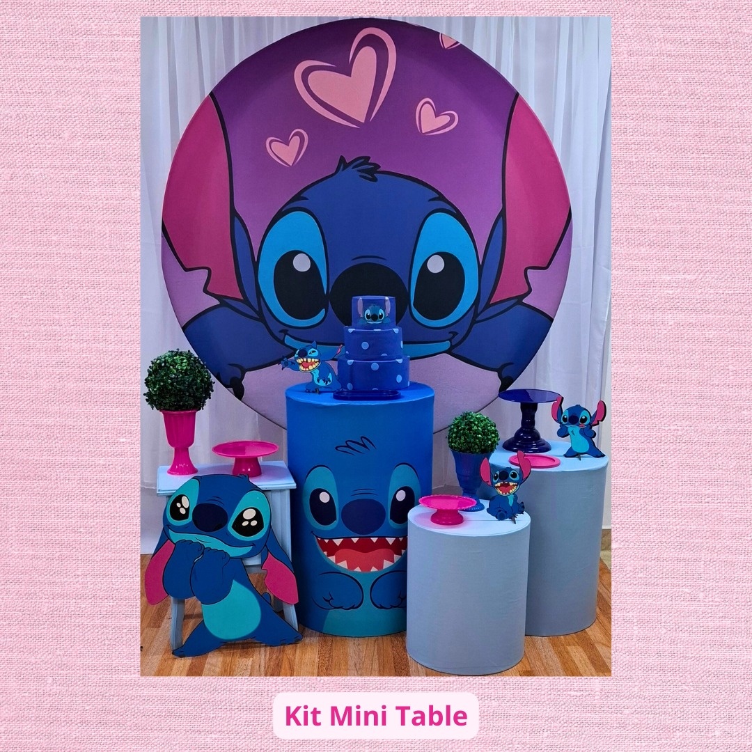 Kit Mini Table  Stichi Azul - Pamtiny Festeira 