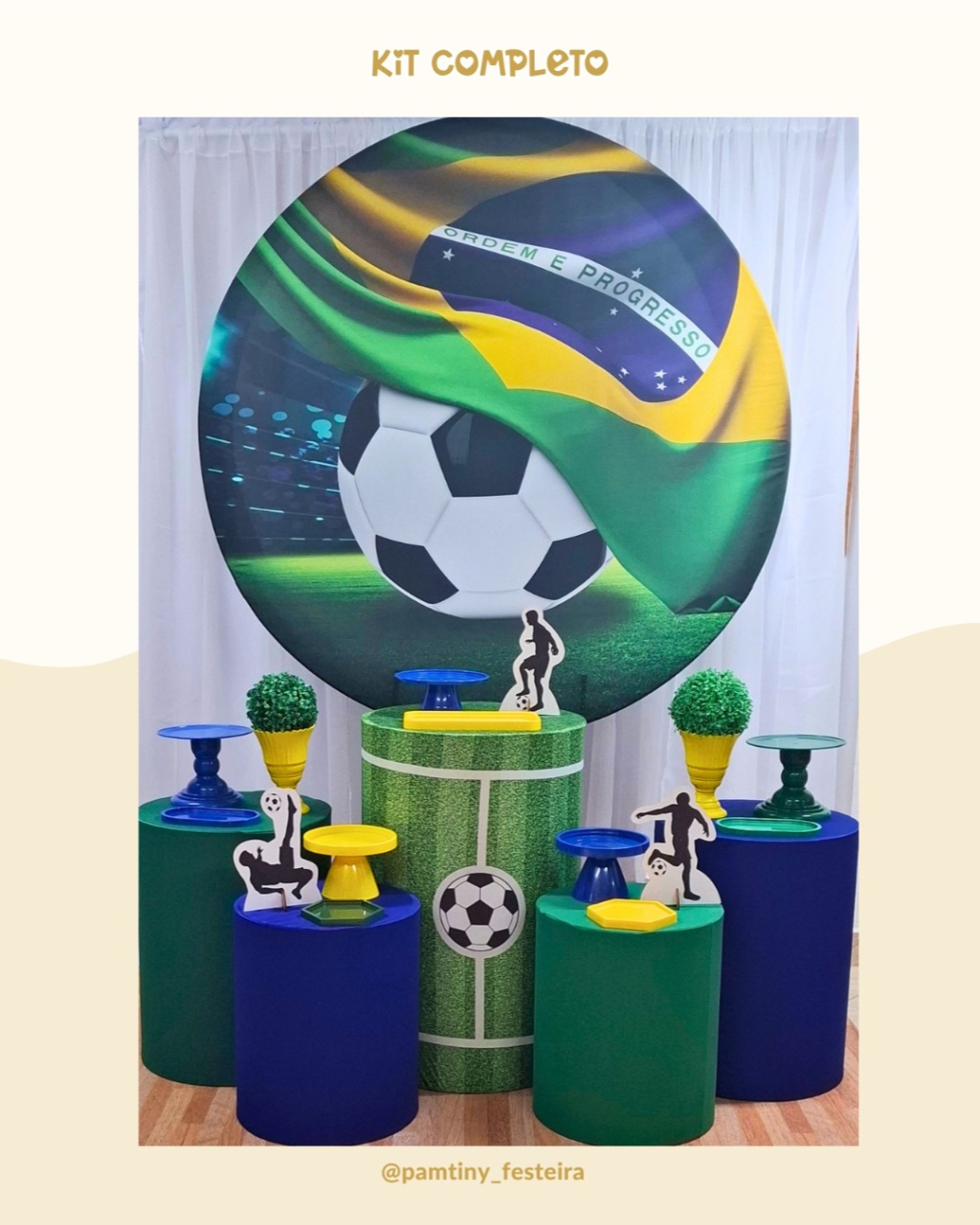 Kit Completo Futebol  Brasil  - Pamtiny Festeira 