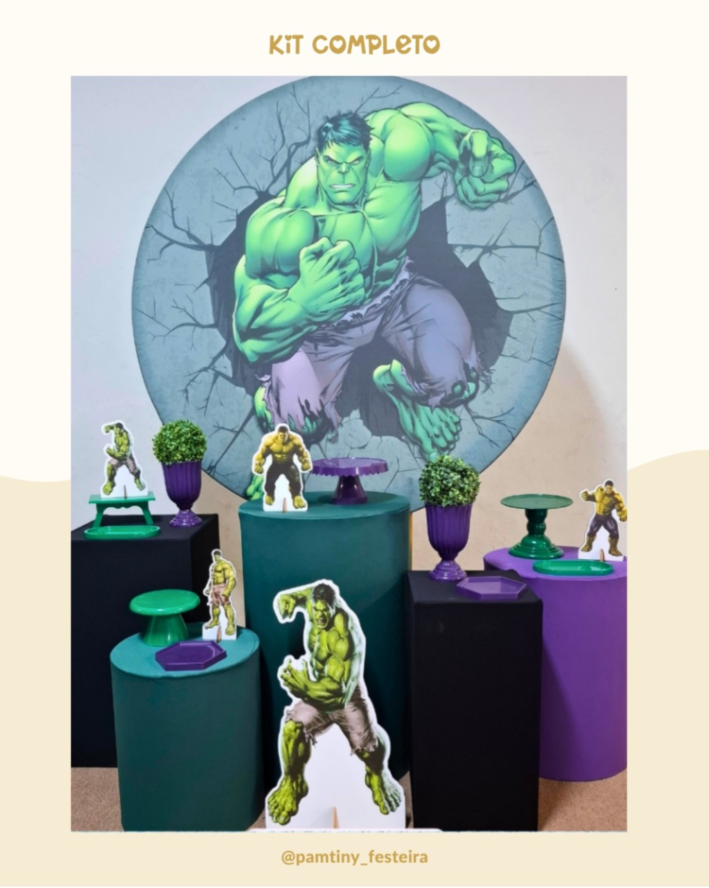 Kit Completo Hulk - Pamtiny Festeira 