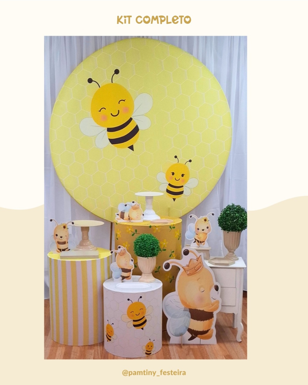 Kit Completo Abelhinha   - Pamtiny Festeira 