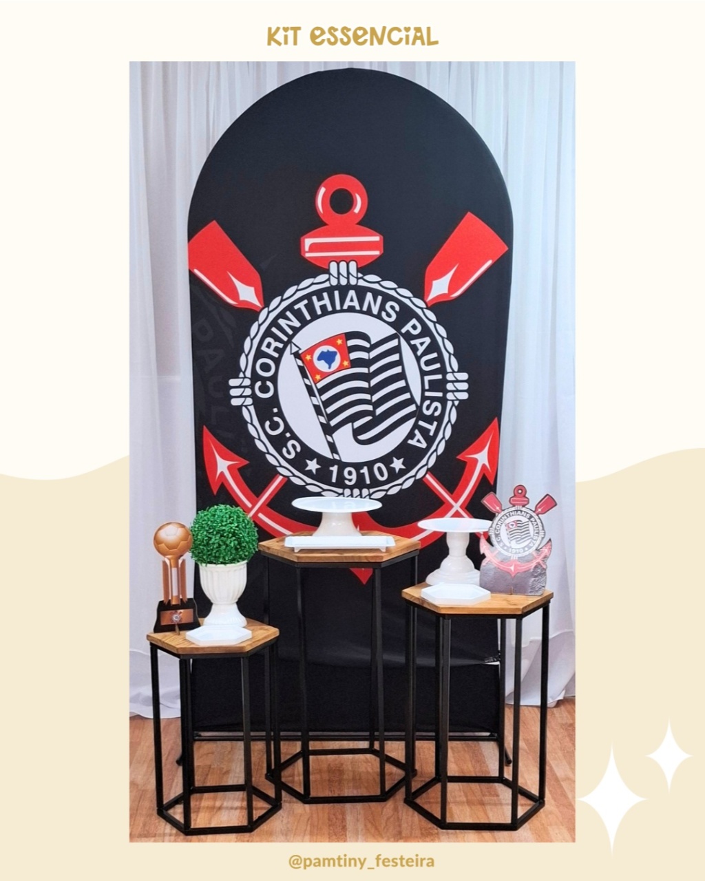 Kit  Essencial Corinthians - Pamtiny Festeira 