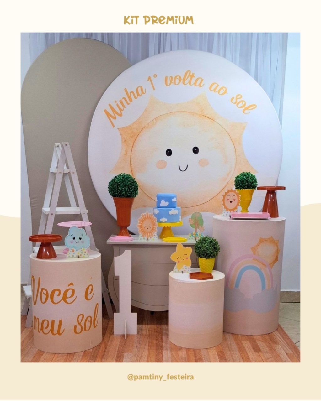 Kit Premium 1° Volta Ao Sol Menina - Pamtiny Festeira 