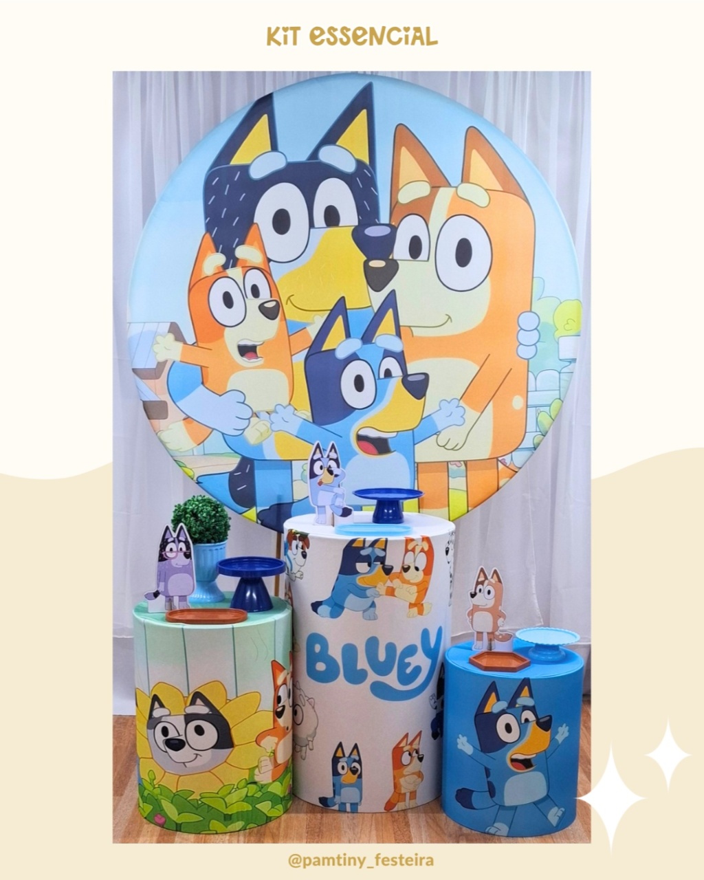 Kit Essencial  Bluey    - Pamtiny Festeira 