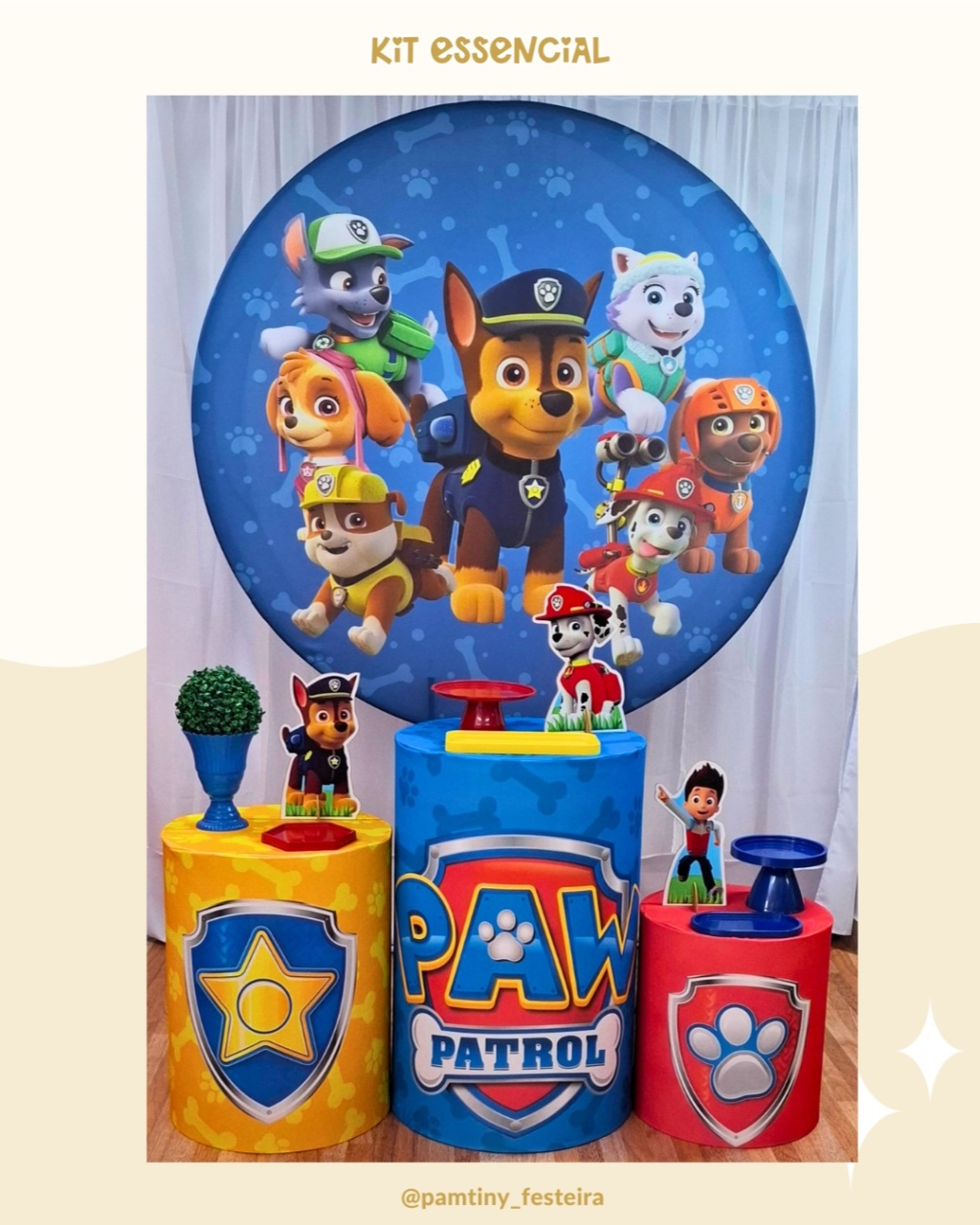 Kit Essencial  Patrulha Canina Tradicional   - Pamtiny Festeira 