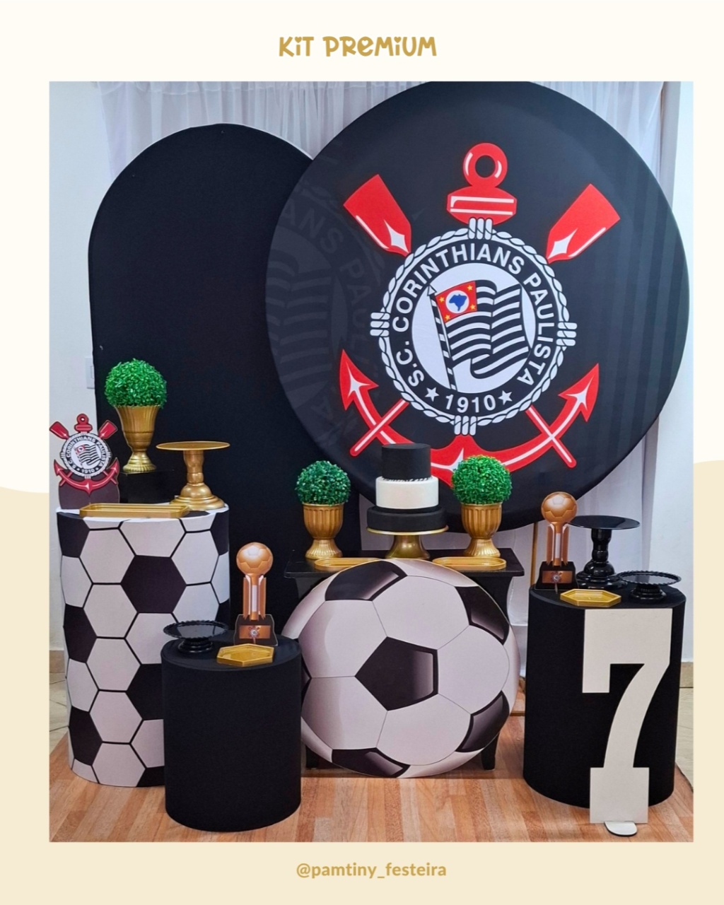 Kit Premium Futebol Corinthians - Pamtiny Festeira 