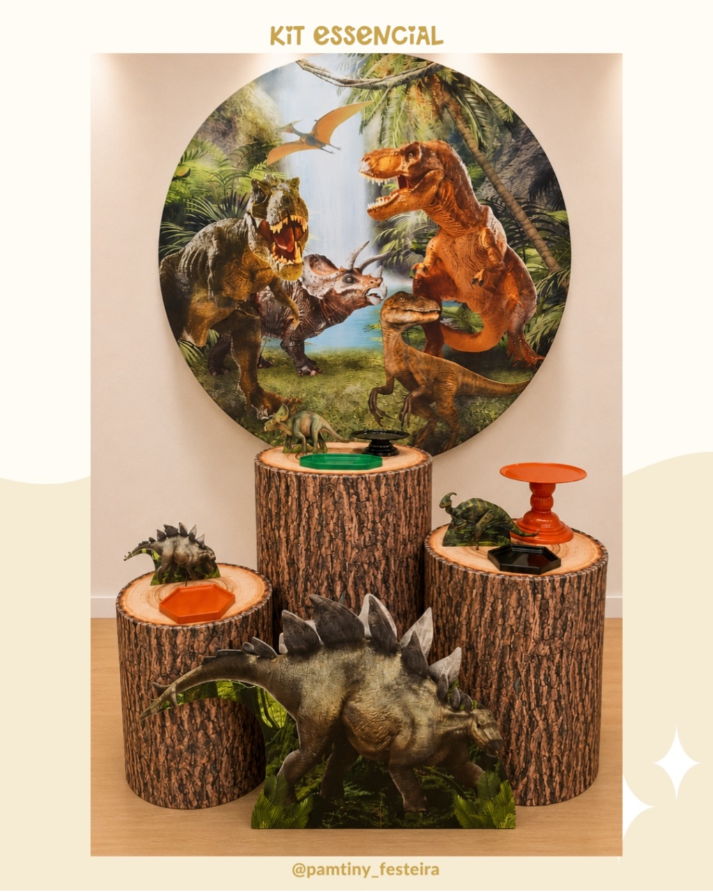 Kit Essencial Dinossauro - Pamtiny Festeira 