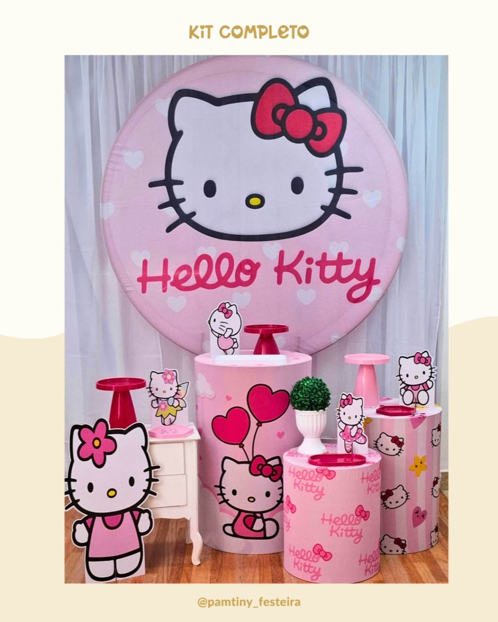 Kit Completo Hello Kitty  - Pamtiny Festeira 