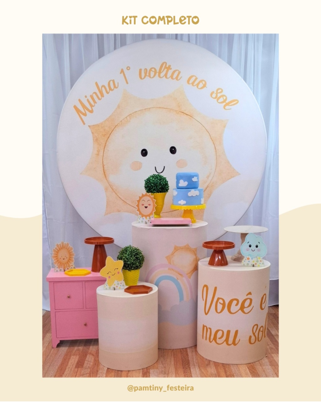 Kit Completo 1° Volta Ao Sol Menina - Pamtiny Festeira 