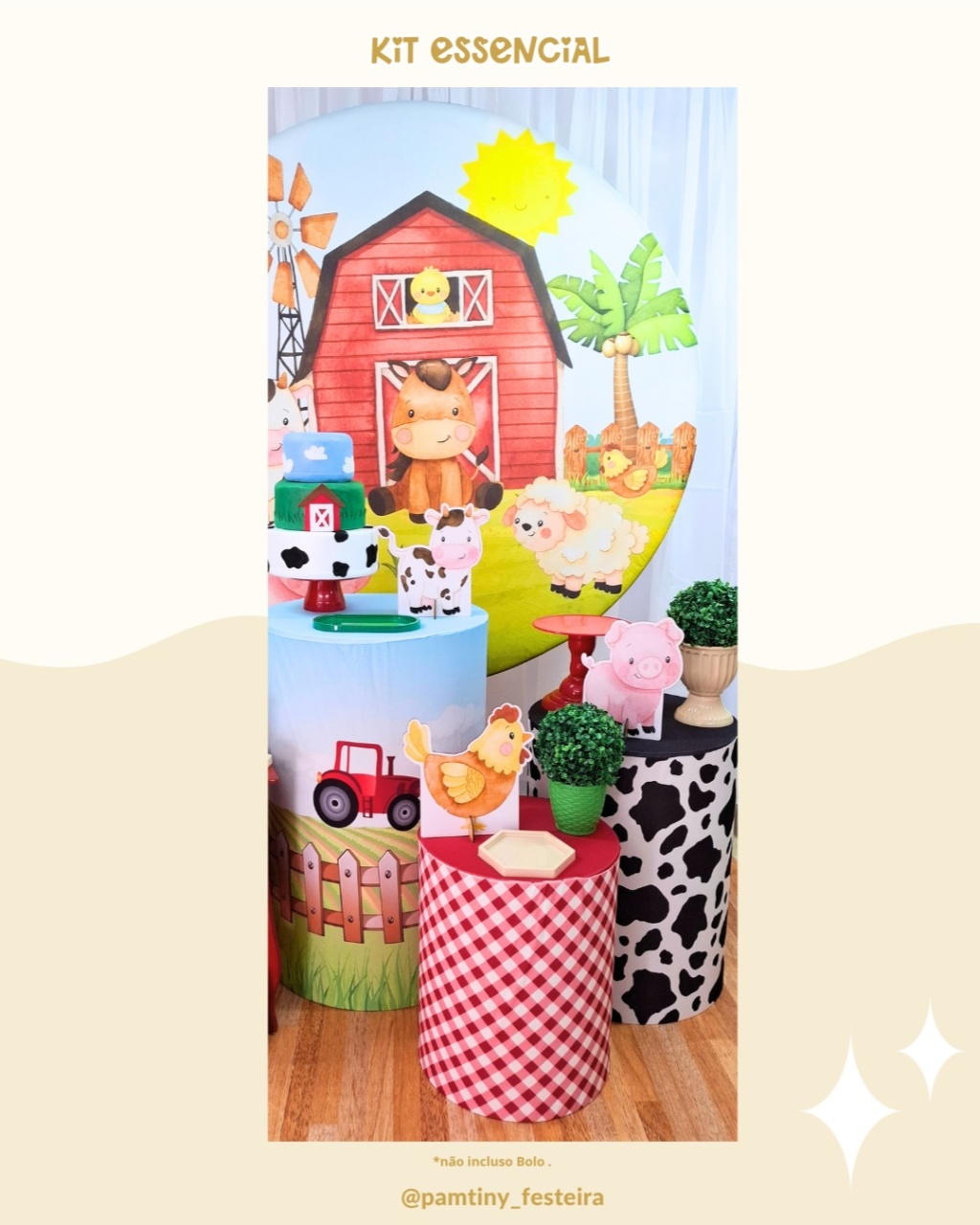 Kit Essencial  Fazendinha Menino   - Pamtiny Festeira 