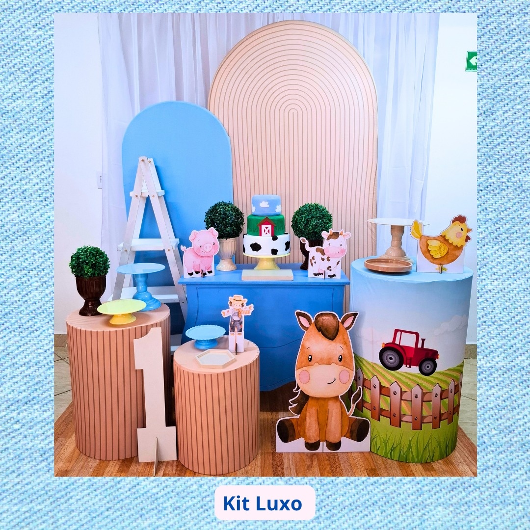 Kit Luxo Fazendinha Menino Romano - Pamtiny Festeira 