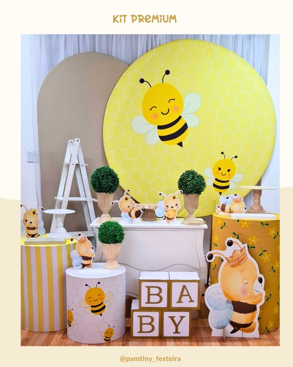 Kit Premium Chá de Bebe  Abelhinha  - Pamtiny Festeira 