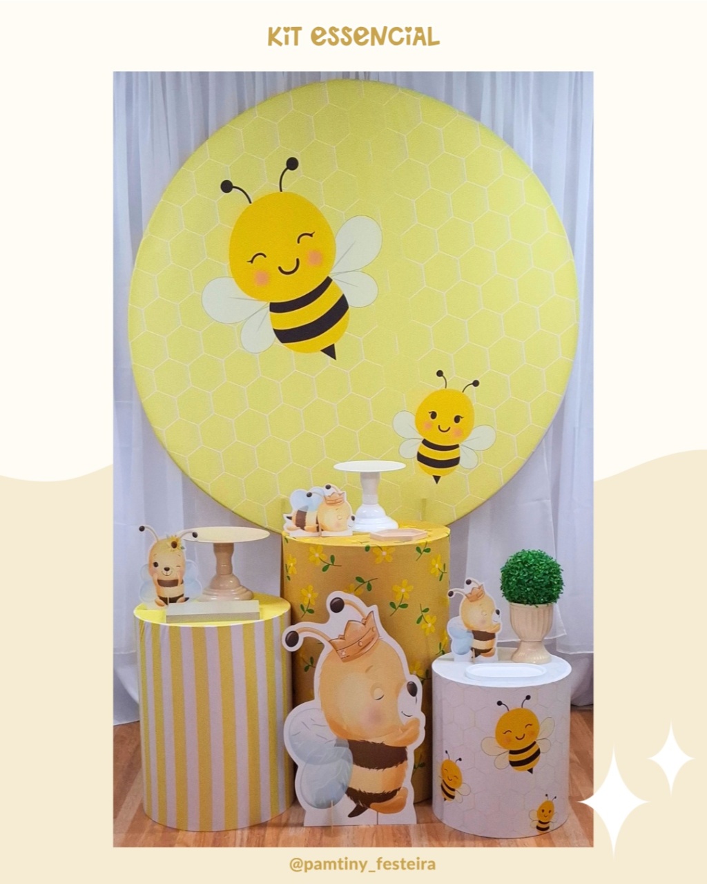 Kit Essencial Abelhinha   - Pamtiny Festeira 