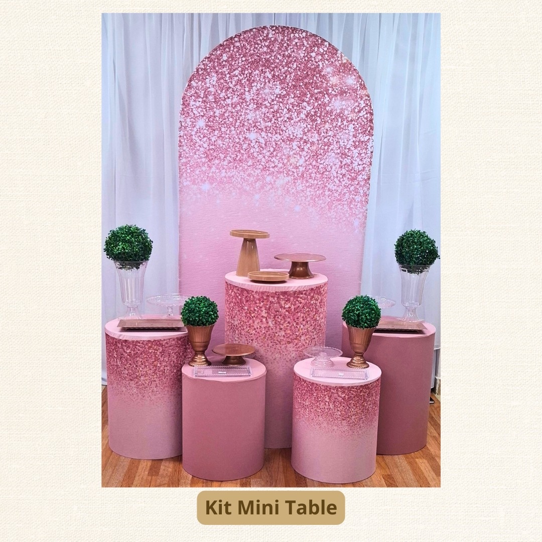 Kit Mini Table Romano Rose Gold  - Pamtiny Festeira 