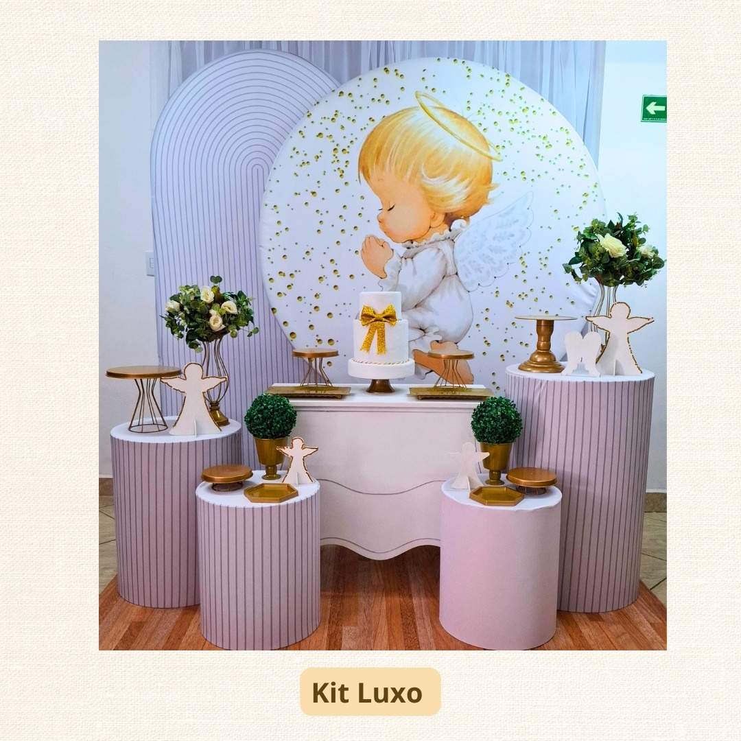 Kit Luxo Batizado Anjinho - Pamtiny Festeira 
