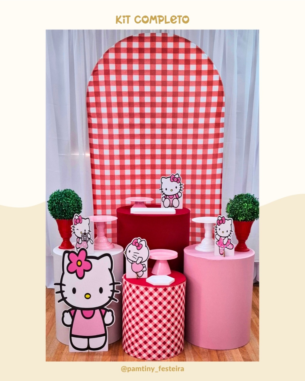 Kit Completo Hello Kitty Romano  - Pamtiny Festeira 