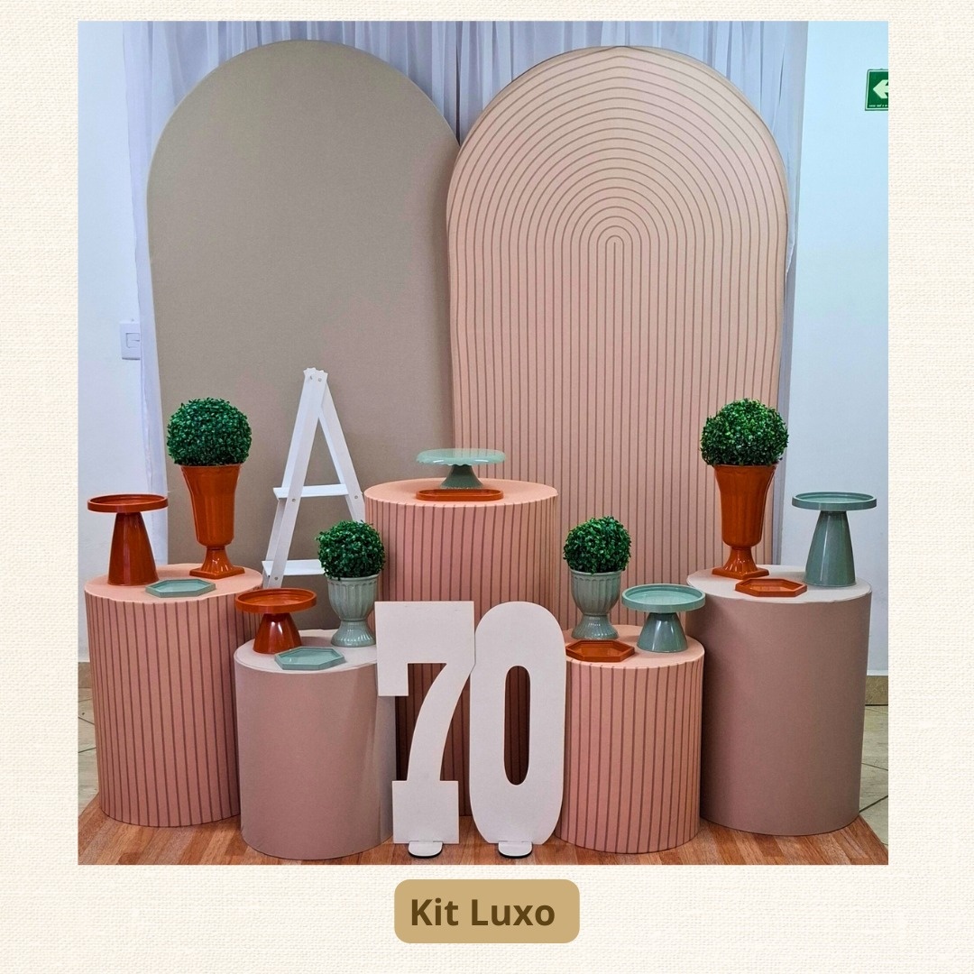 Kit Luxo Verde E Terracota  Romano   - Pamtiny Festeira 