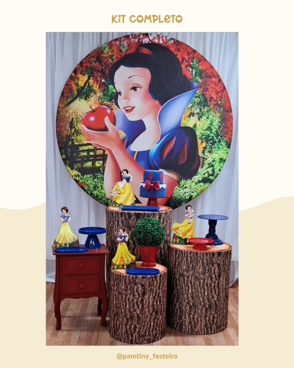 Kit Completo Branca de Neve  ( Coleção Clássicos) - Pamtiny Festeira 