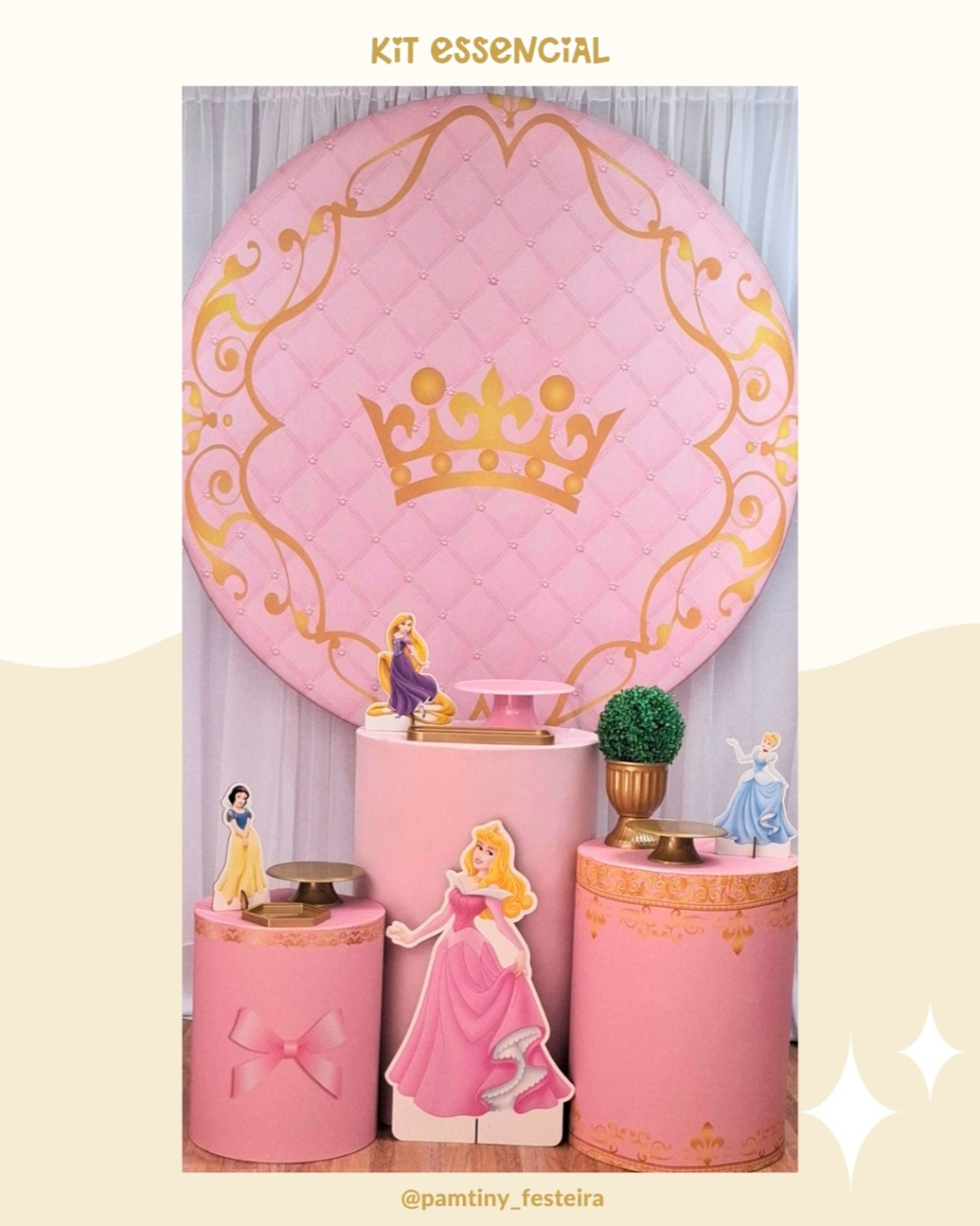 Kit  Essencial Princesas Realeza   - Pamtiny Festeira 