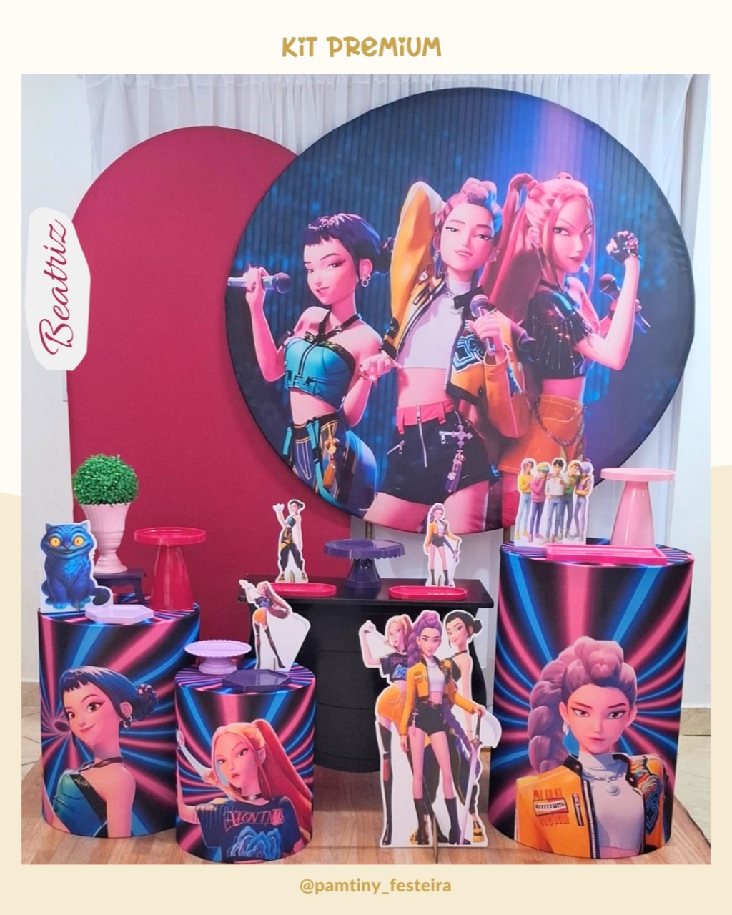 Kit Premium Guerreiras Do K-Pop - Pamtiny Festeira 