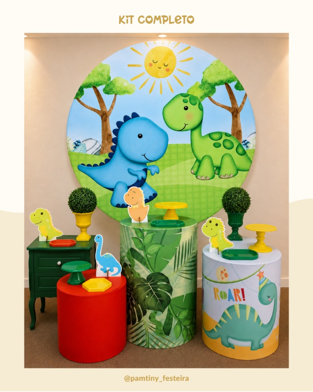 Kit Completo Dino Baby - Pamtiny Festeira 