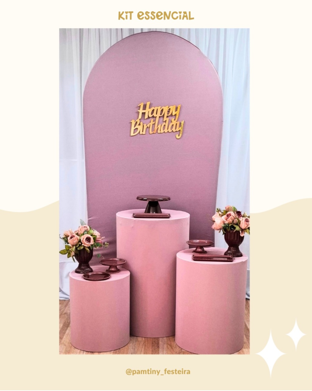 Kit Essencial Rosa E Vermelho Queimado - Pamtiny Festeira 
