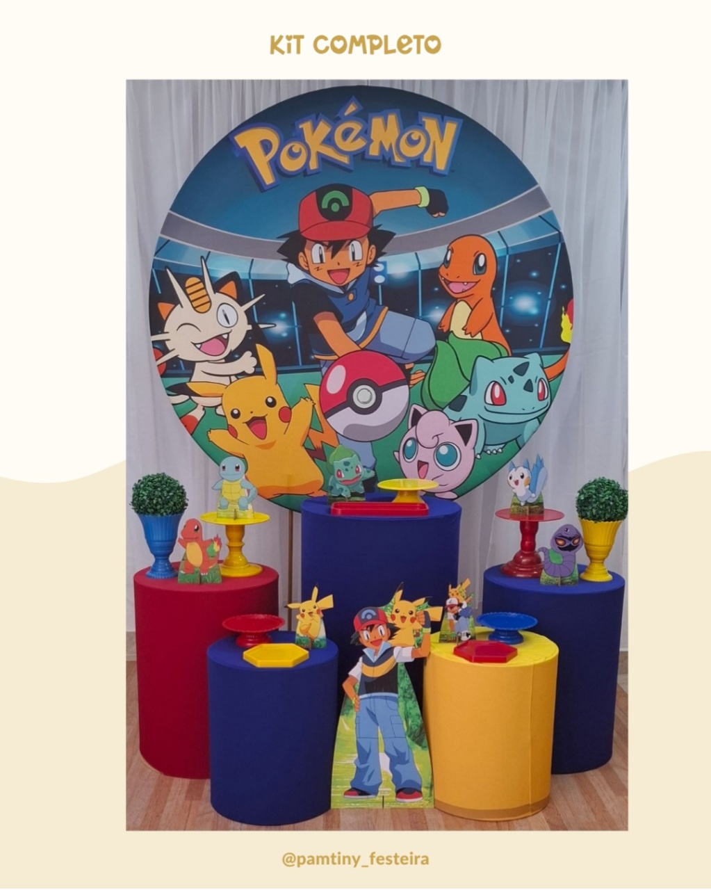 Kit Completo Pokemon - Pamtiny Festeira 