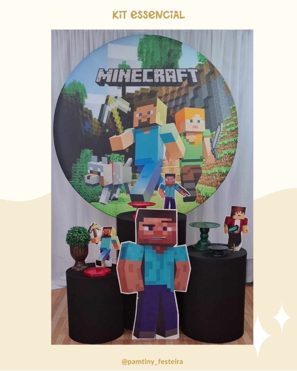 Kit Essencial Minecraft - Pamtiny Festeira 