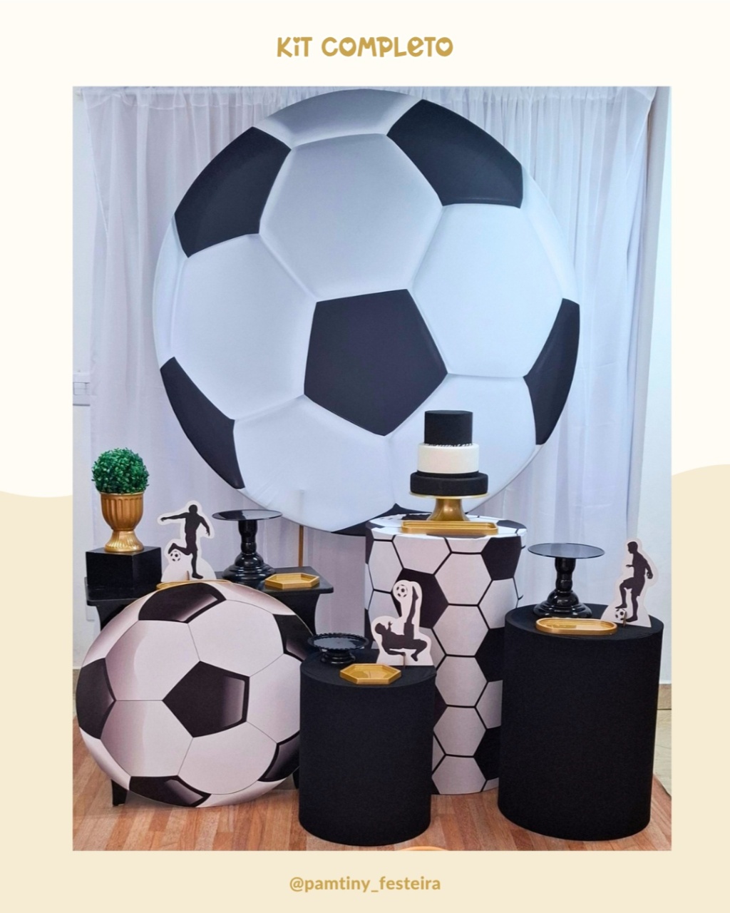 Kit Completo Futebol Bola  - Pamtiny Festeira 