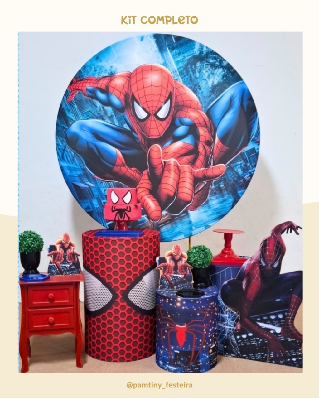 Kit Completo Homem Aranha - Pamtiny Festeira 