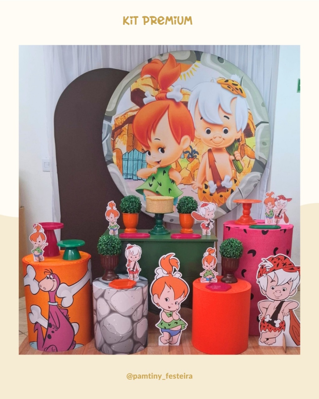 Kit Premium Pedrita E Bambam - Pamtiny Festeira 