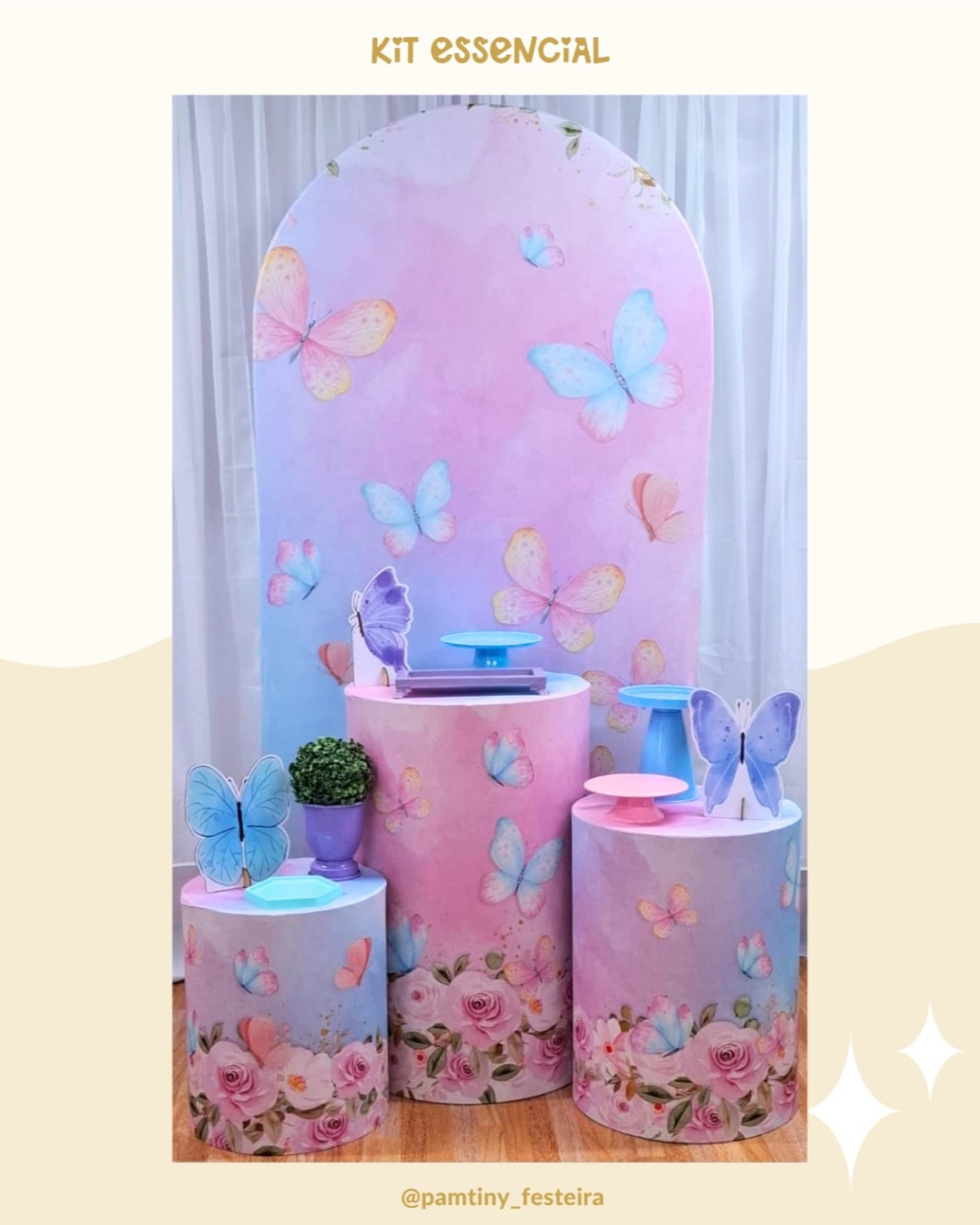 Kit Essencial Borboleta Candy Romano   - Pamtiny Festeira 
