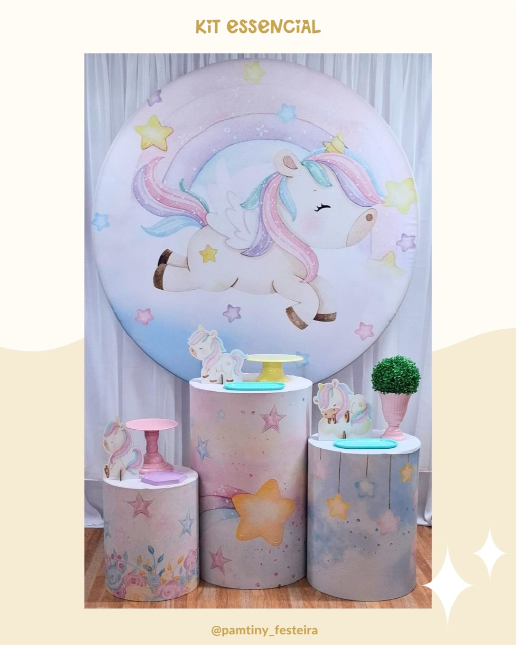 Kit Essencial  Unicórnio    - Pamtiny Festeira 