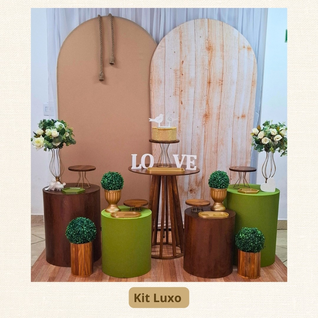 Kit Luxo Casamento/Noivado  Verde Oliva E Marrom - Pamtiny Festeira 