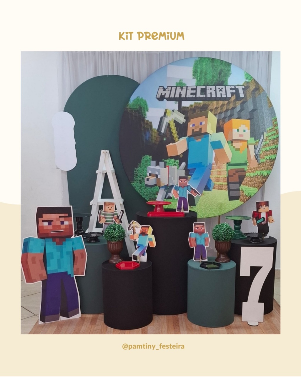 Kit Premium Minecraft - Pamtiny Festeira 