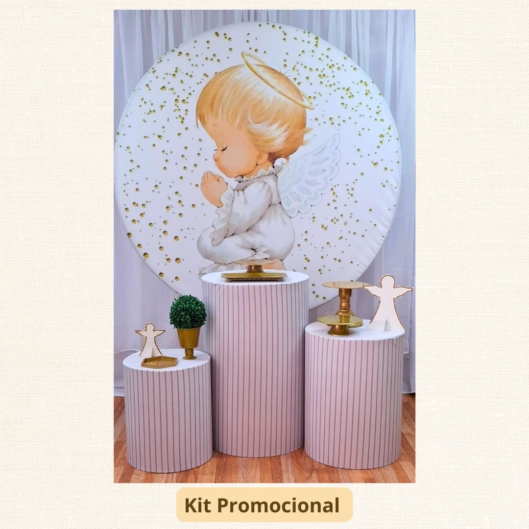 Kit Promocional Batizado Anjinho  - Pamtiny Festeira 