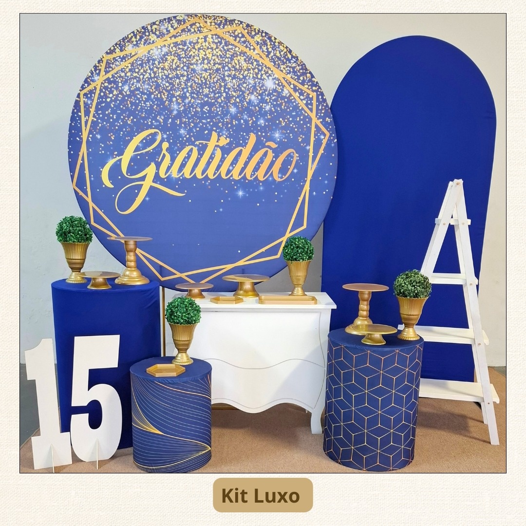 Kit Luxo Gratidão Azul - Pamtiny Festeira 