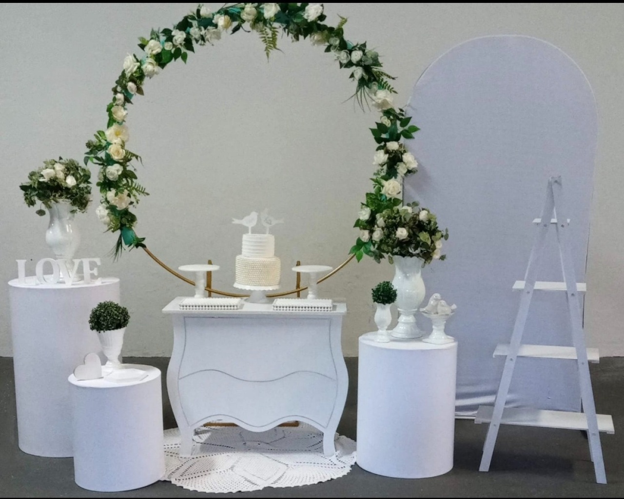 Kit  Luxo  Casamento Branco   - Pamtiny Festeira 