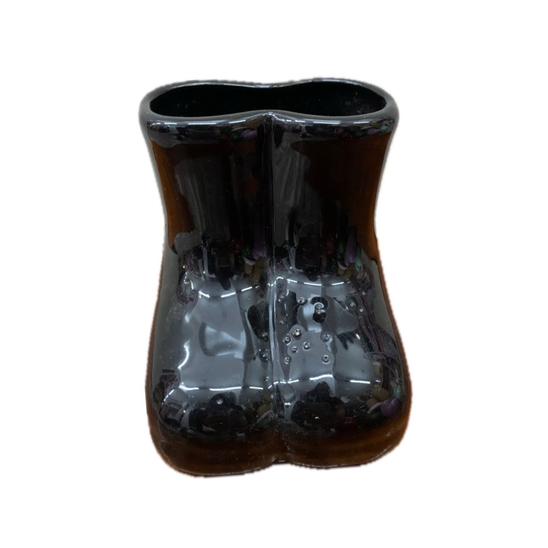 Vaso Botinha Cerâmica Preta - Jessica Souza de Macedo