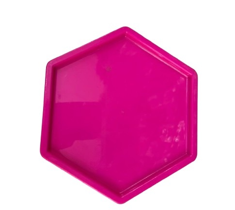 Bandeija Sextavada Baixa - Rosa Pink - Jessica Souza de Macedo